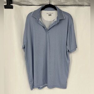 Hickey Freeman Light Blue Microdot Polo